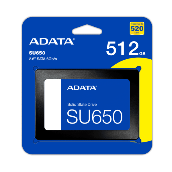 ADATA SU650 512GB SATA 2.5 Inch SSD – High Speed SSD for Laptop & Desktop